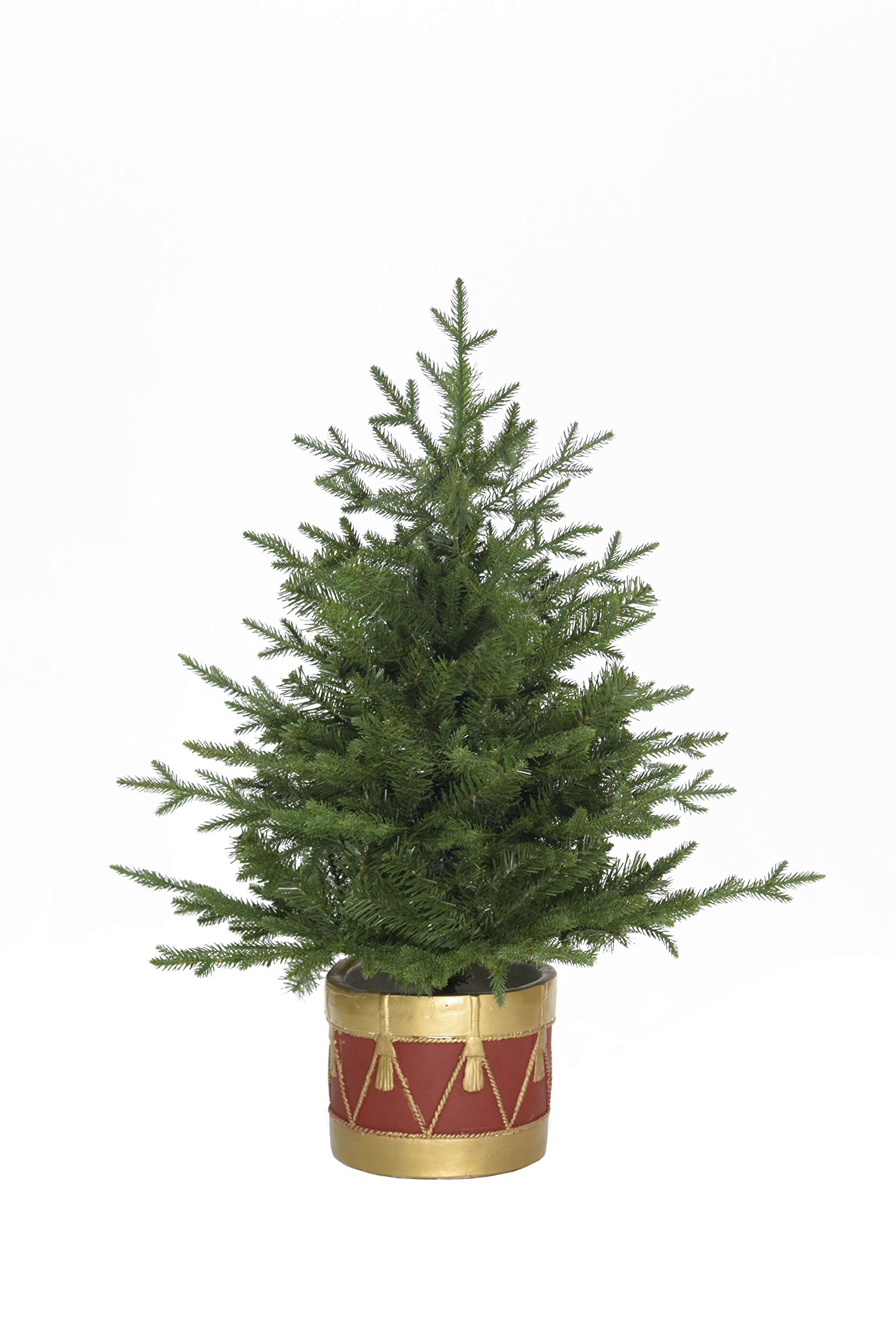 Fraser Hill Farm 3-Ft Artificial Potted Andriondack Tree - No Lights - Perfect for Indoor Home Decor, Office Plants, and Holiday Centerpieces