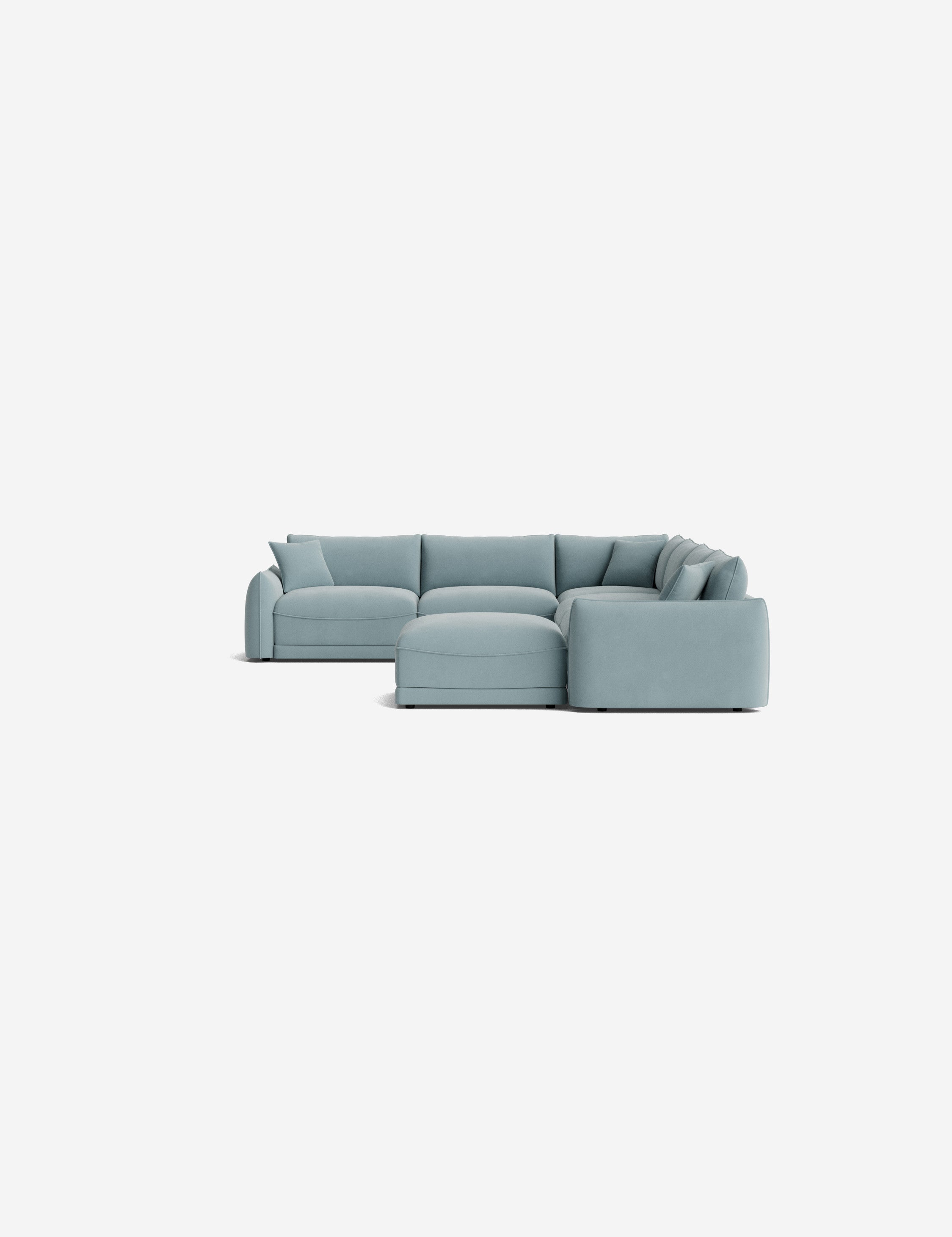 Balmer Modular Corner Sectional Sofa with Ottoman - Modern L-Shaped Couch Set for Living Room, Lounge & Family Room - Comfortable Reversible Chaise & Storage Ottoman