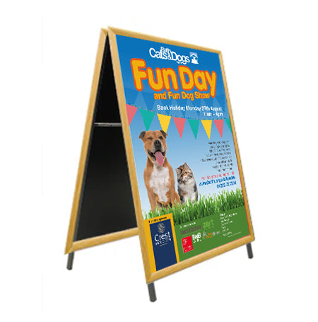 18x24 A-Frame Wooden Snap Sign Holder - 1 1/4