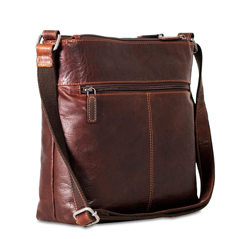 Jack Georges Voyager Crossbody Bag #7832 - Brown for Travel & Daily Use