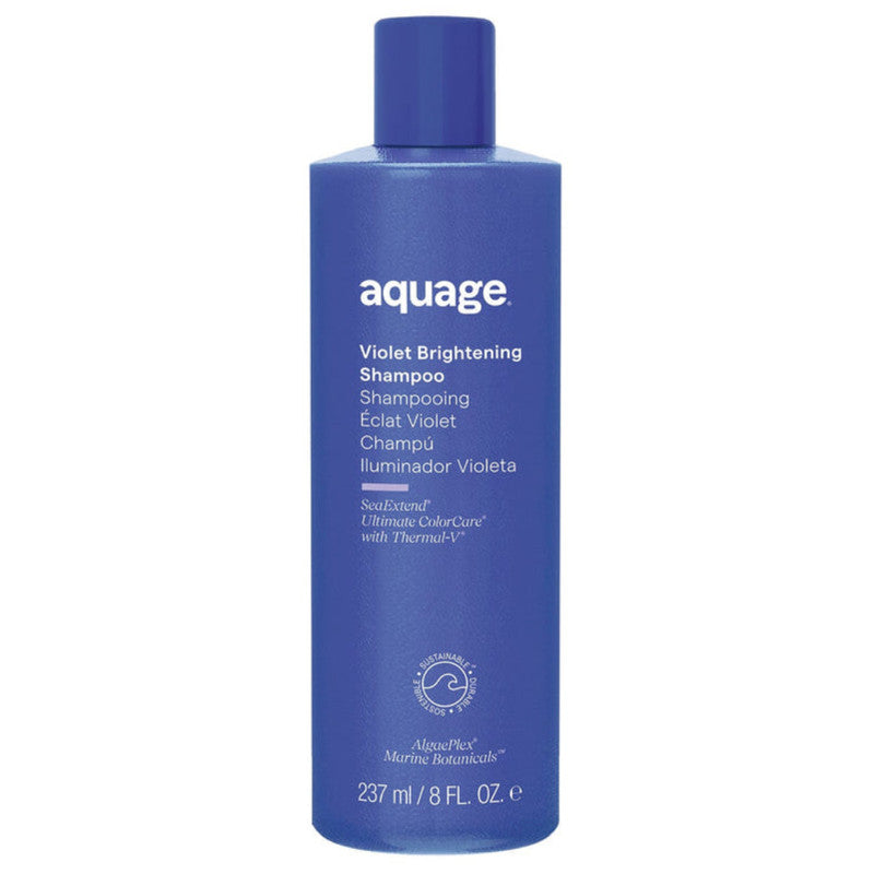 Aquage Sea Extend Violet Brightening Shampoo - Purple Toning Shampoo for Blonde & Gray Hair - Neutralizes Brassiness & Enhances Shine - Perfect for Color-Treated & Highlighted Hair Care Routine