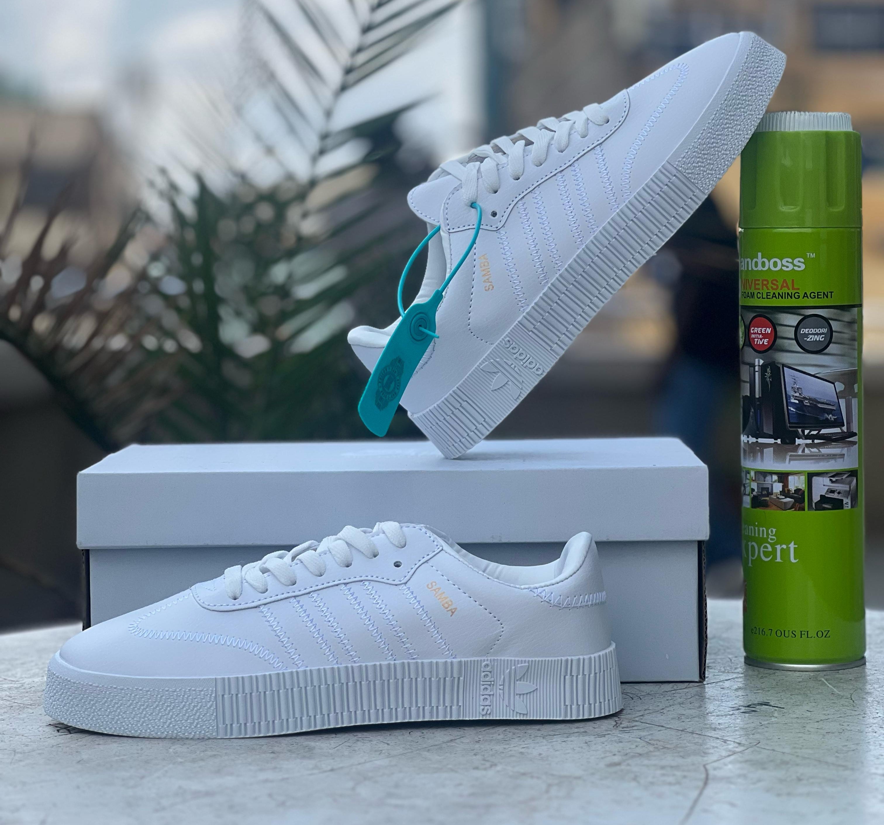 Adidas Samba OG Double Sole Sneakers - Classic White Leather Shoes for Men & Women | Perfect for Casual Wear, Street Style & Everyday Comfort