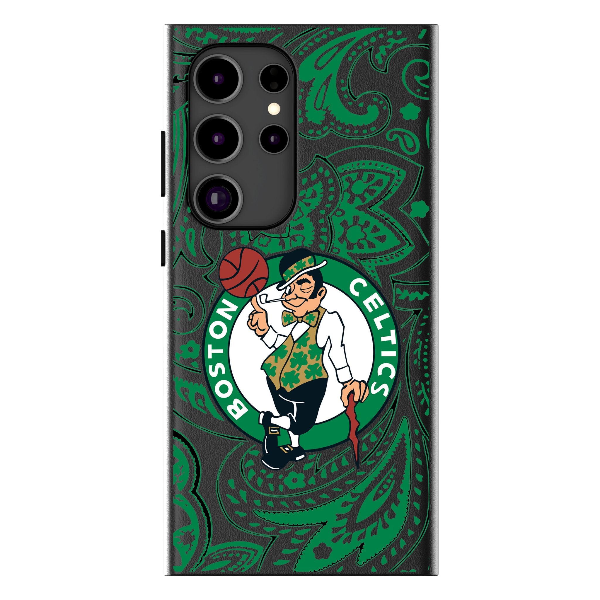 Boston Celtics Paisley MagSafe Compatible Phone Case for Samsung Galaxy S21/S22/S23 - Stylish Protective Cover for Basketball Fans - Perfect for Game Day & Celtics Pride