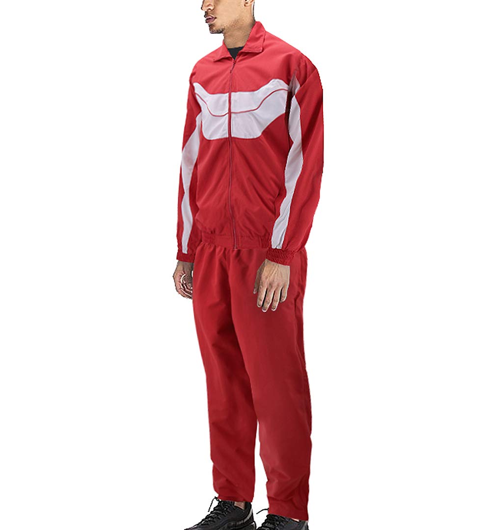 VKWear Men's Casual Running & Gym Tracksuit Set - Lightweight Workout Jogging Pants & Top for Fitness Training, Sports & Outdoor Activities