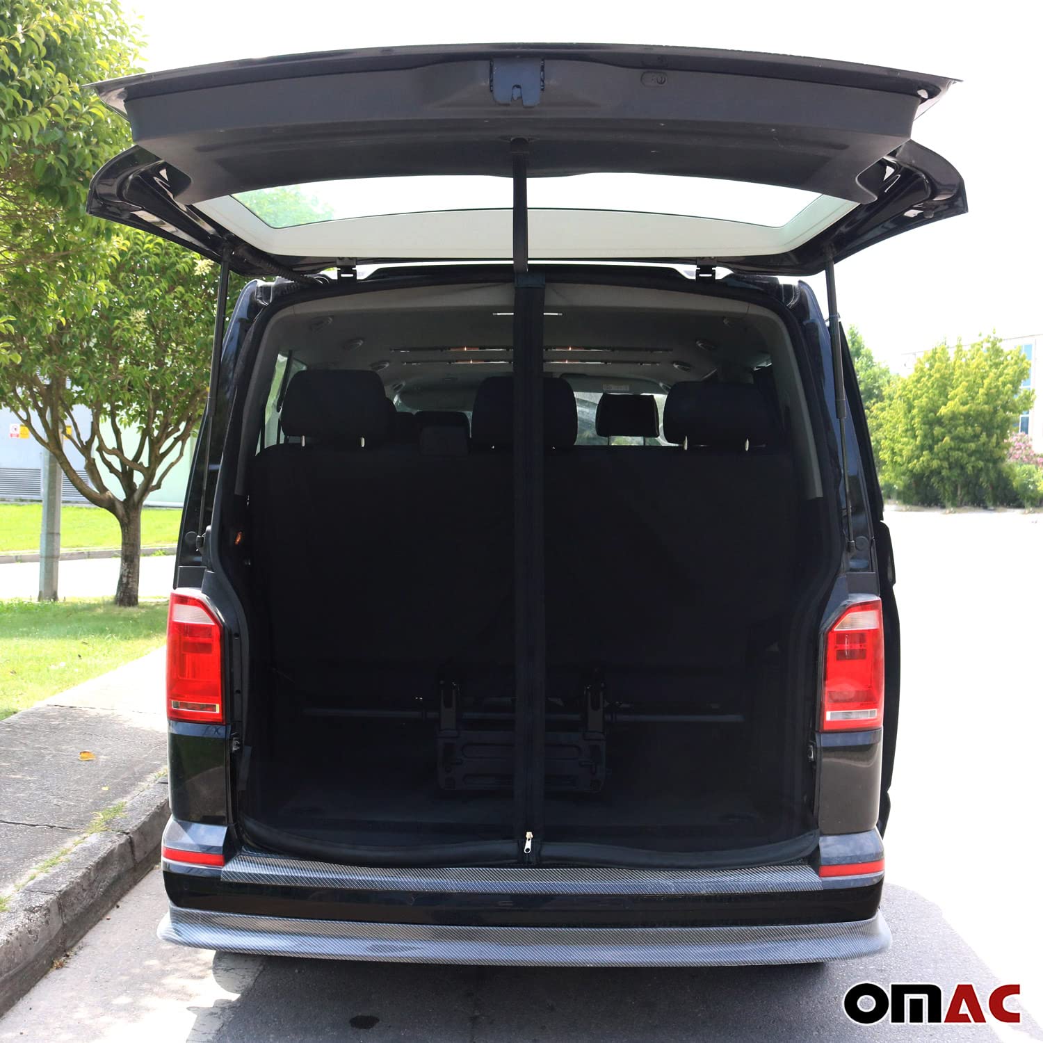 OMAC Magnetic Mosquito Net Bug Screen for Ford Transit 2015-2024 - Black Tailgate Mesh (1 Piece) | Perfect for Camping, Road Trips & Outdoor Adventures