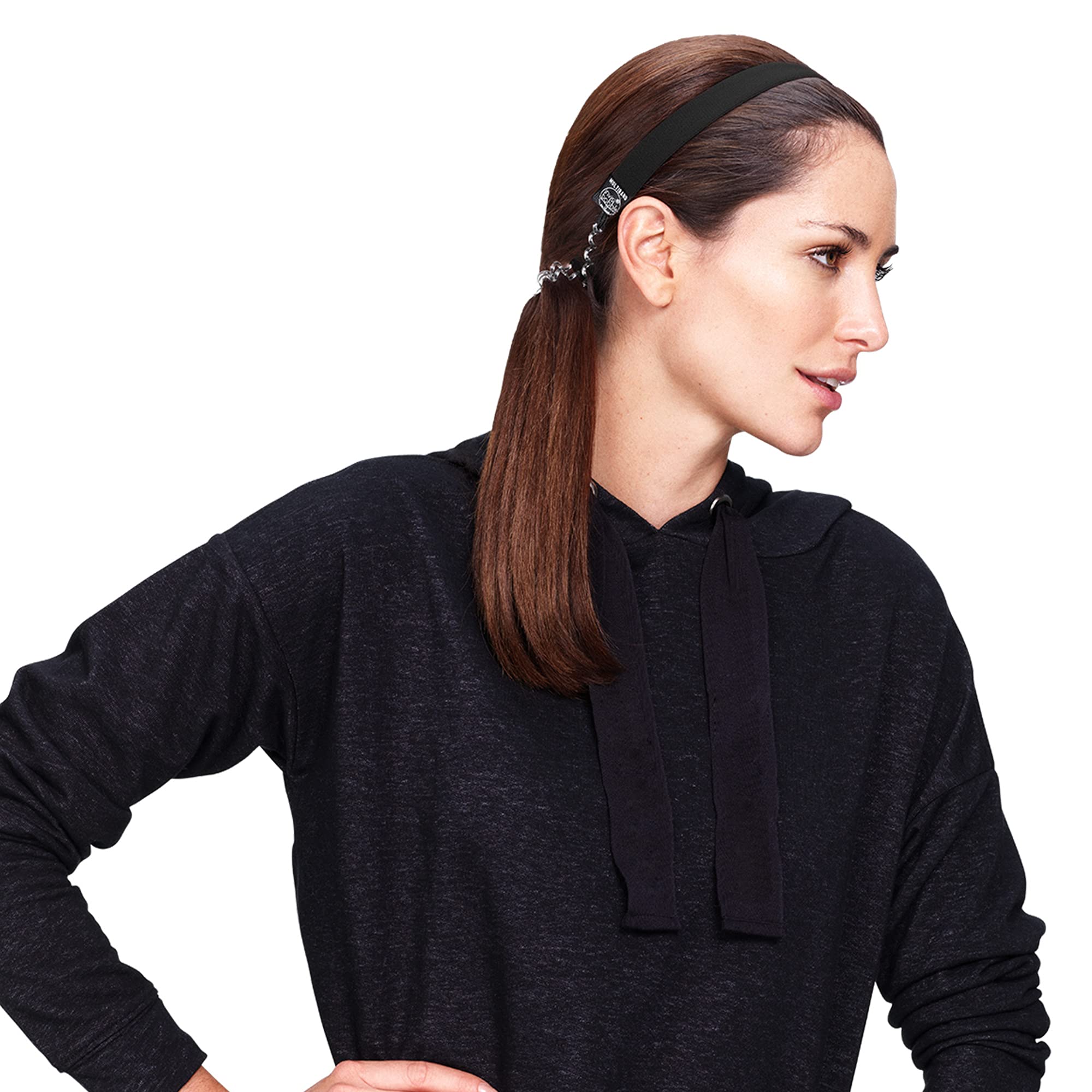 Invisibobble Multiband True Black Hair Ties - No Slip, No Crease Hair Bands for Women & Men - Perfect for Workouts, Yoga, and Everyday Use