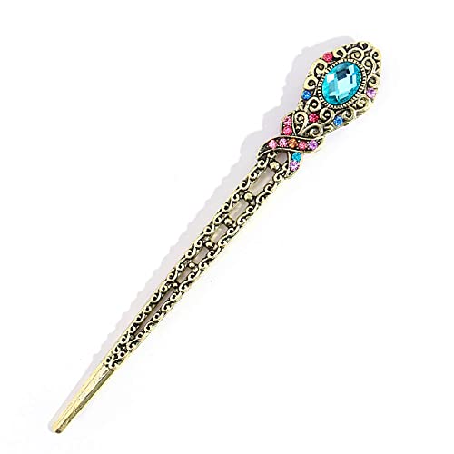 Vintage Rhinestone Hair Sticks for Women - Chinese Hair Chopsticks for Buns & Updos
