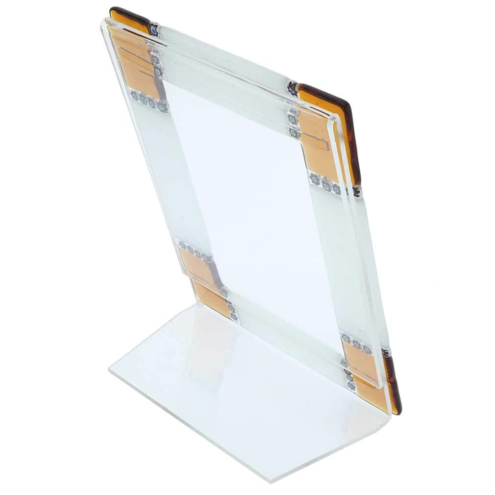 Venetian Murano Glass Photo Frame - Handcrafted 4x6 Inch Ducale Style for Wall or Tabletop Display - Perfect for Weddings, Anniversaries & Home Decor