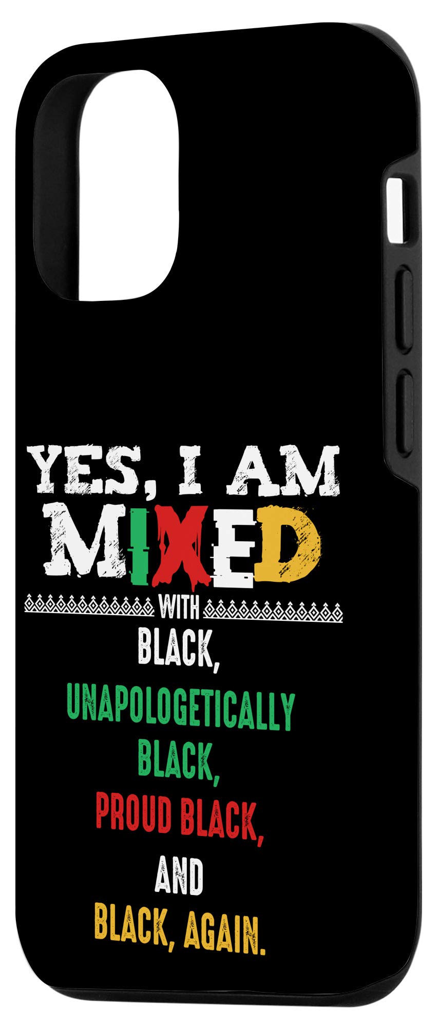 iPhone 12/12 Pro Case - Black Lives Matter BLM Melanin Dashiki Peace Design - Protective Phone Cover for Daily Use, Work & Social Events