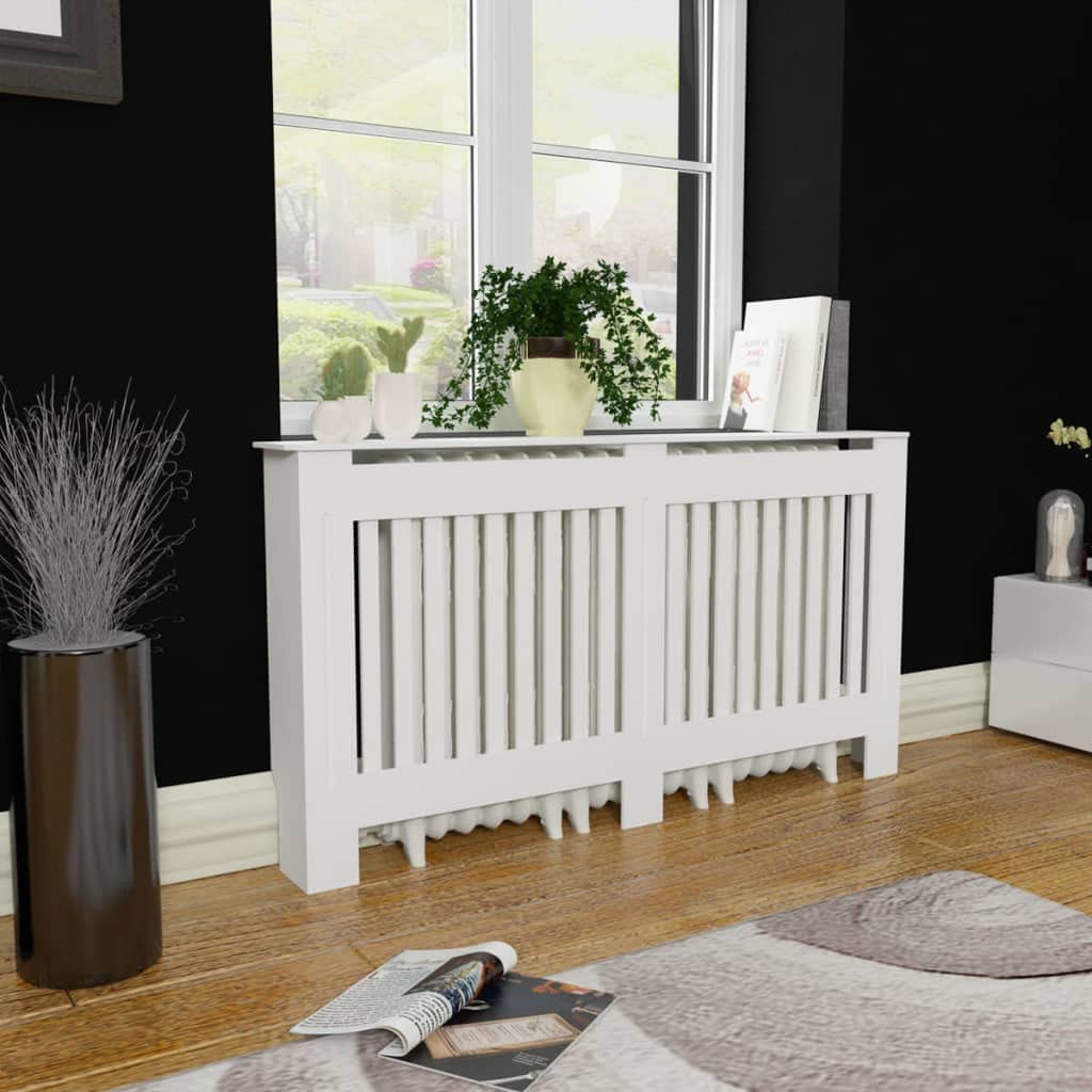 FAMIROSA White MDF Radiator Cover - 59.8
