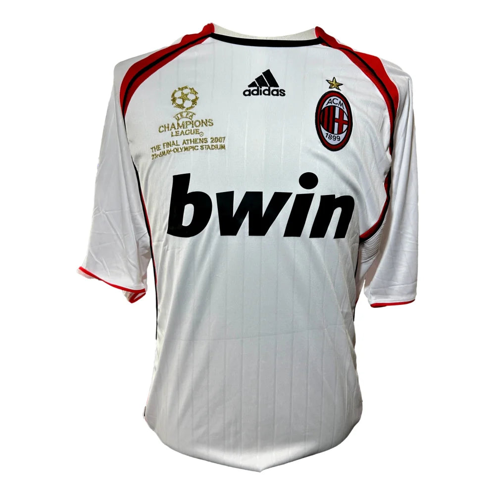 Authentic AC Milan Olympic Soccer Jersey Signed by Kaká - Italy National Team with BAS COA - Perfect for Collectors, Fans & Sports Memorabilia Enthusiasts