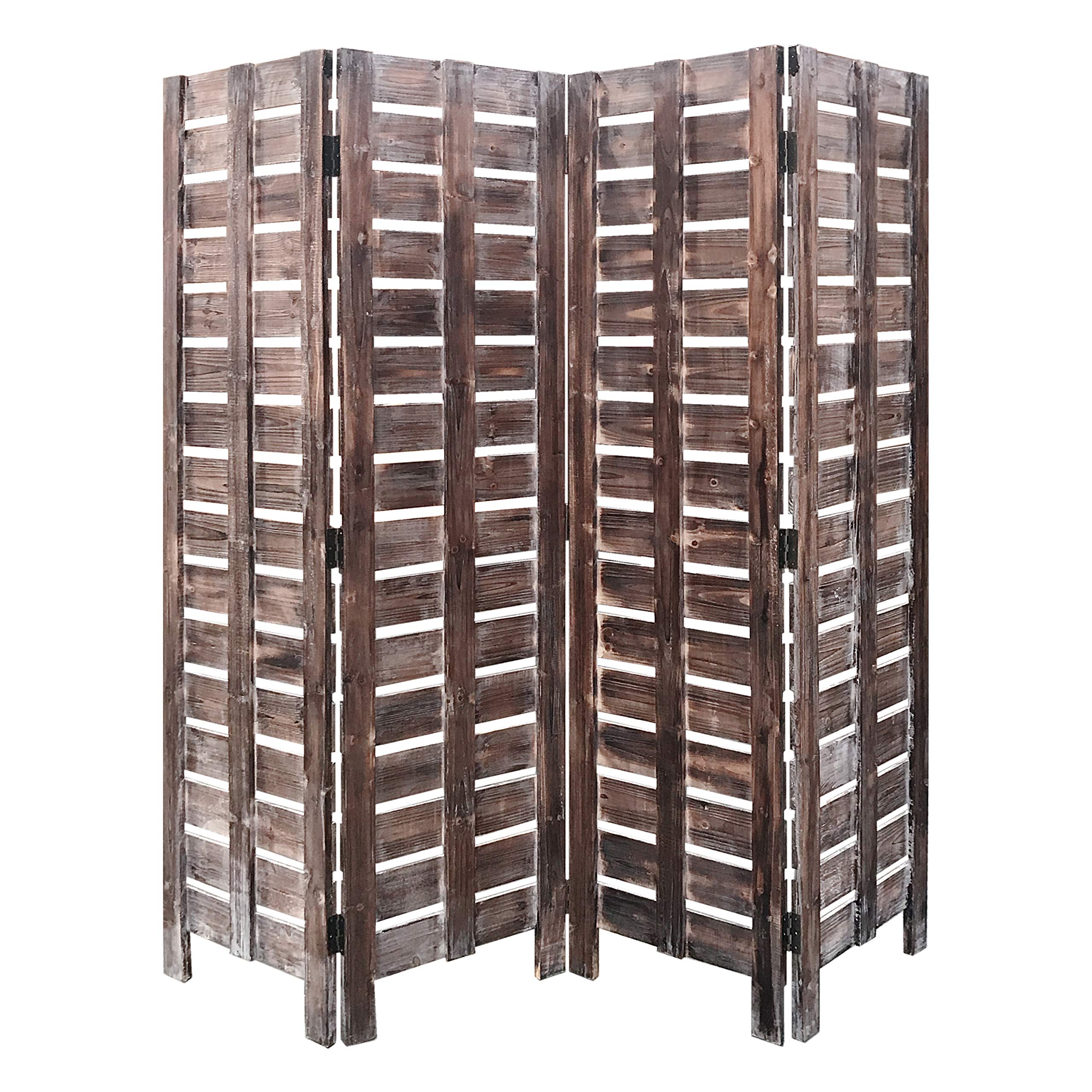 Screen Gems SG-353 Brown Room Divider Panel - 6-Foot Tall Privacy Partition for Home Office, Living Room & Bedroom Separation