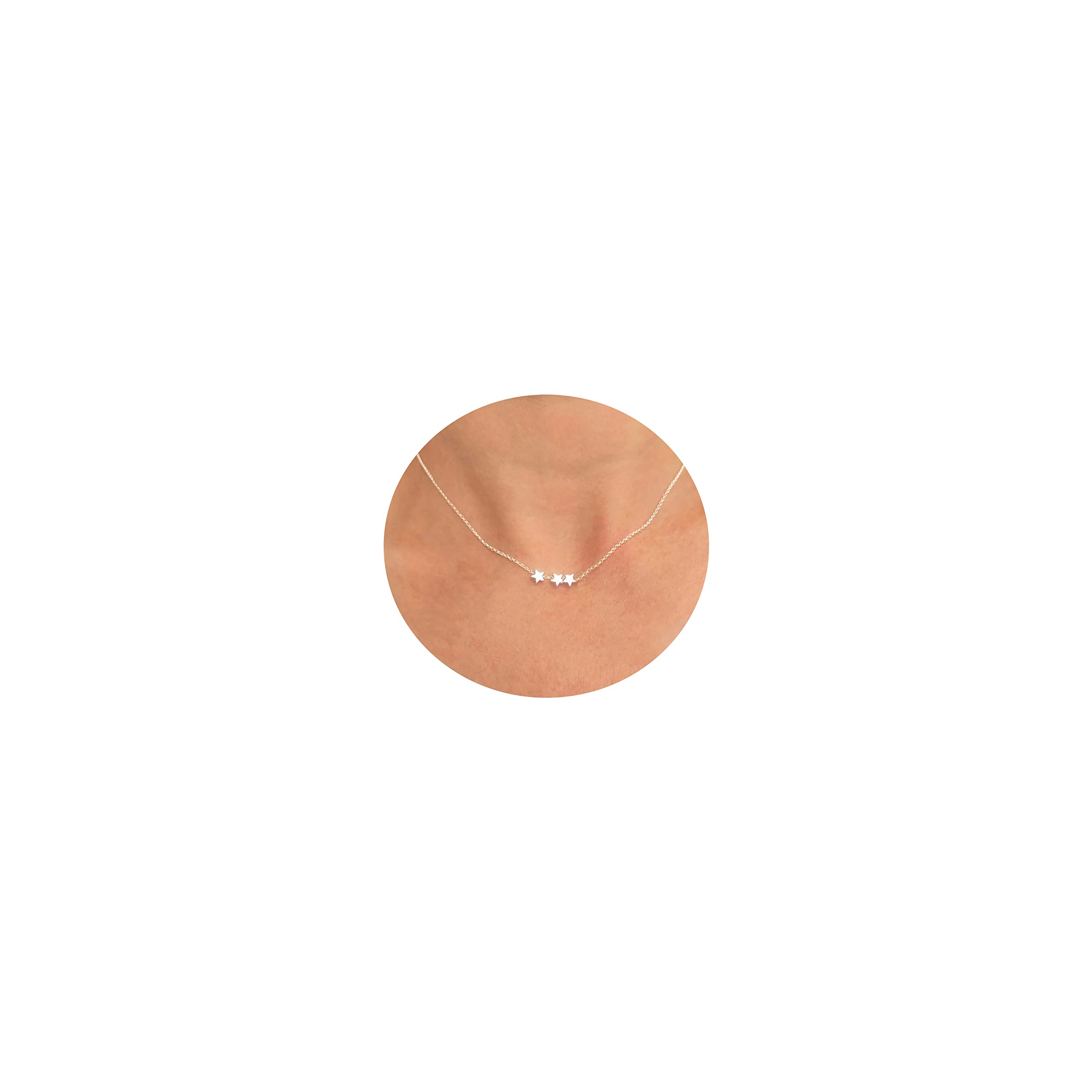 Tasiso 14K Gold Moon and Star Pendant Necklace for Women - Delicate Crescent Moon with Tiny Star Charm Minimalist Jewelry - Perfect for Everyday Wear, Date Nights & Gift Giving