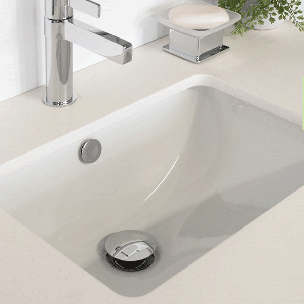 ADP Dish 470 x 355 Under Counter White Ceramic Kitchen Sink - Perfect for Modern Homes & Restaurant Renovations