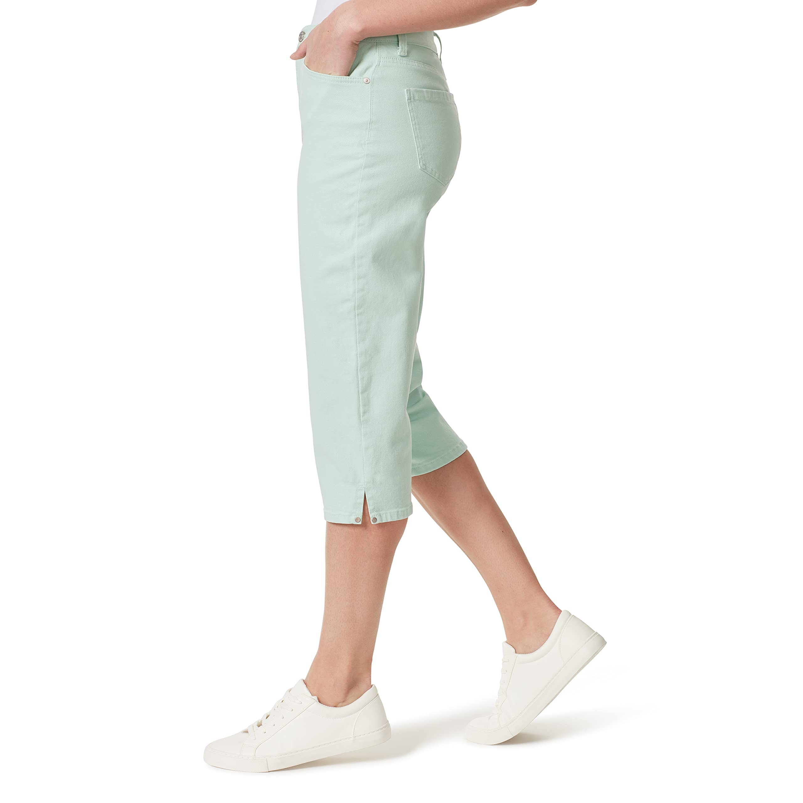 Gloria Vanderbilt Women's Amanda Capri Jean Petite - Classic Stretch Denim Shorts for Summer, Casual Wear & Outfits