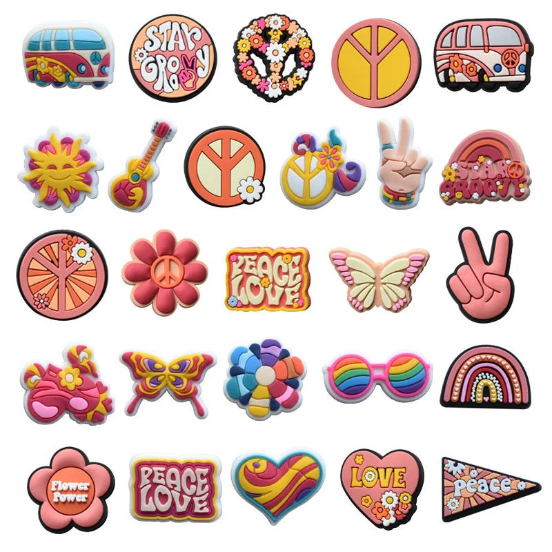 Trendy PVC Pink Shoe Charms Pins for Crocs - DIY Accessories for Bracelets & Wristbands - Cute Party Gifts for Girls & Women - Perfect for Jibbitz Decor, Birthday Presents & Fashion Outfits