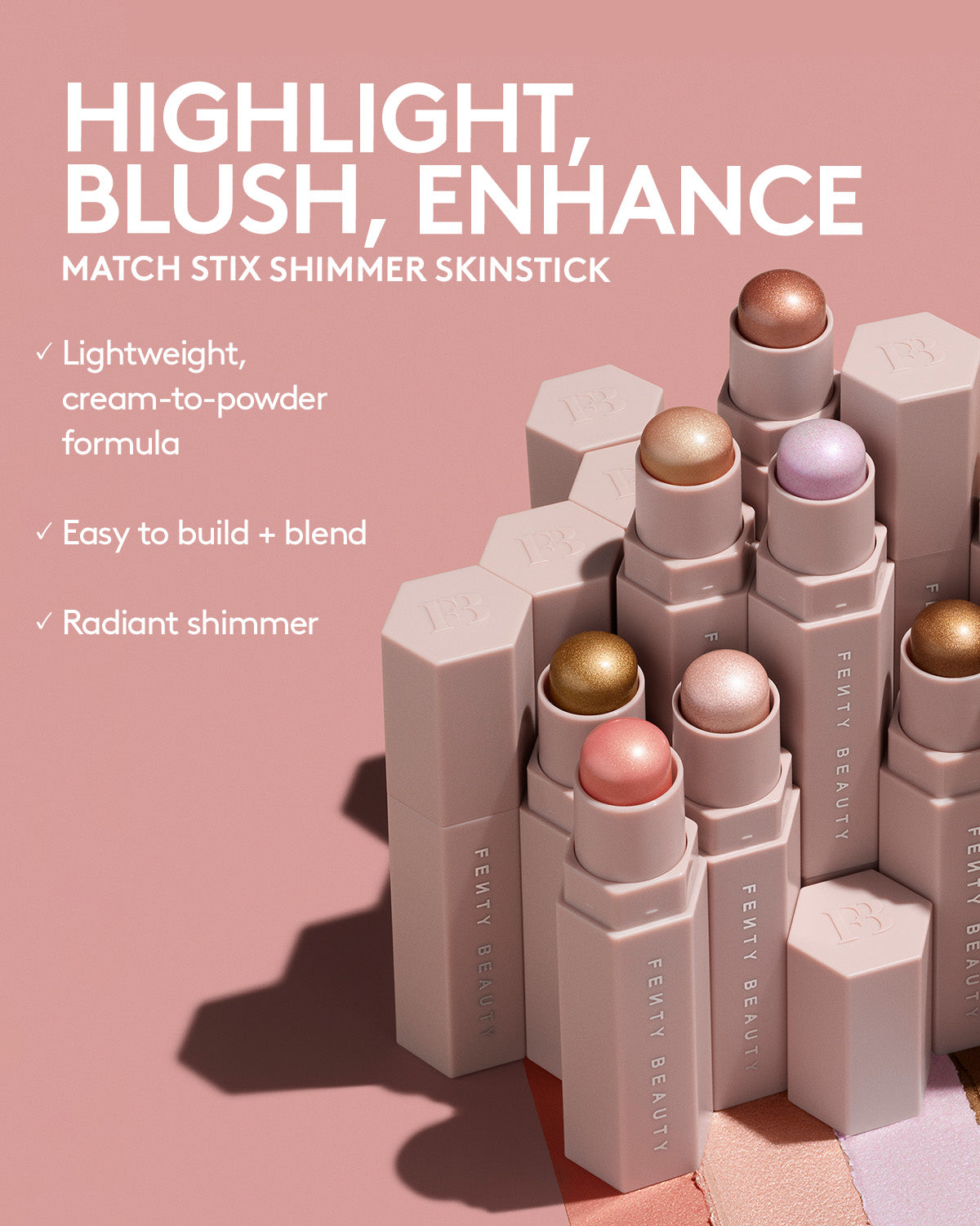Match Stix Shimmer Skinstick - Champagne Heist | Highlighter Stick for Face & Body | Perfect for Festive Makeup & Glowing Skin | Party, Wedding & Special Occasion Makeup Essential