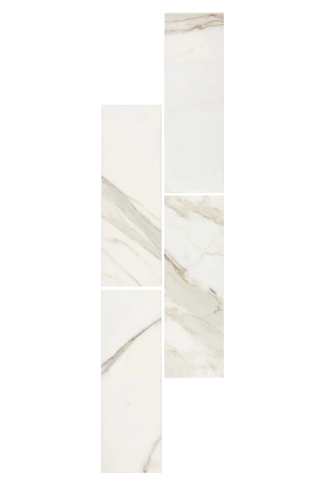 Premium Calacatta Gold 2x8 Subway Tile - Elegant Marble Look Ceramic Wall & Backsplash Tile for Kitchen, Bathroom, and Shower Renovation