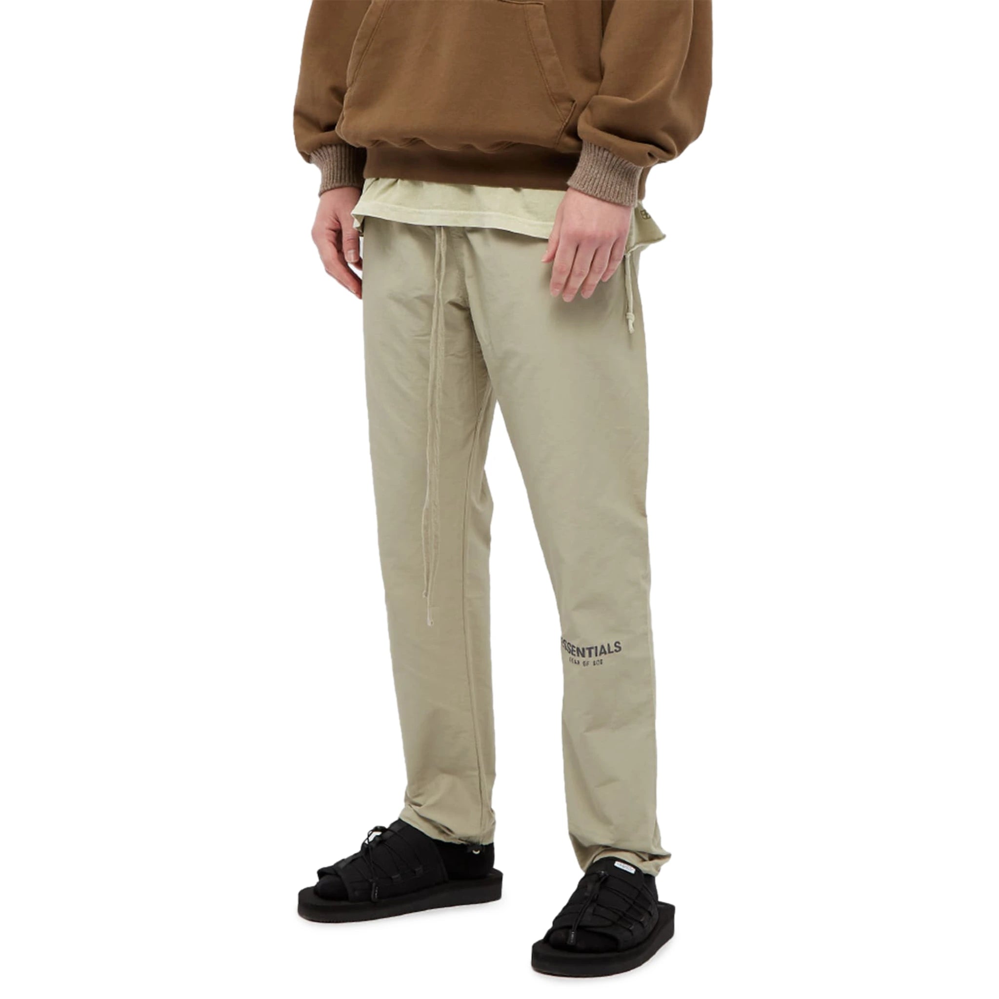 Fear of God Essentials Pistachio Track Pants for Men - Comfortable Casual Joggers with Elastic Waistband - Perfect for Lounge, Gym, and Streetwear Outfits