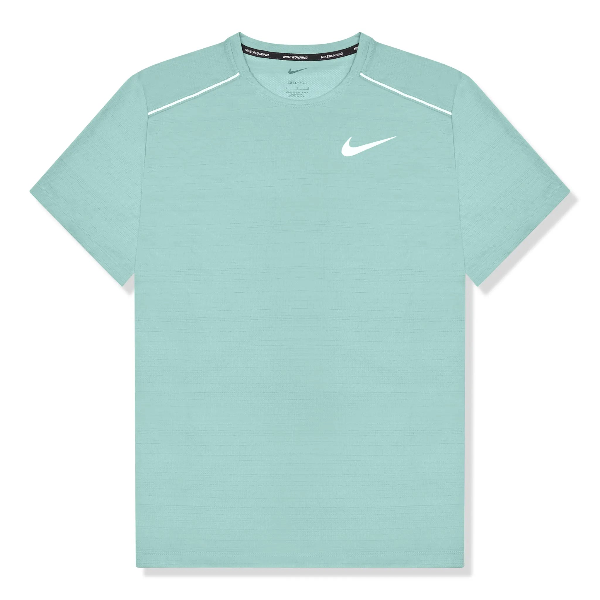 Nike Miler 1.0 Running T-Shirt for Men - Lightweight Mineral Green Workout Top - Perfect for Jogging, Gym & Outdoor Activities