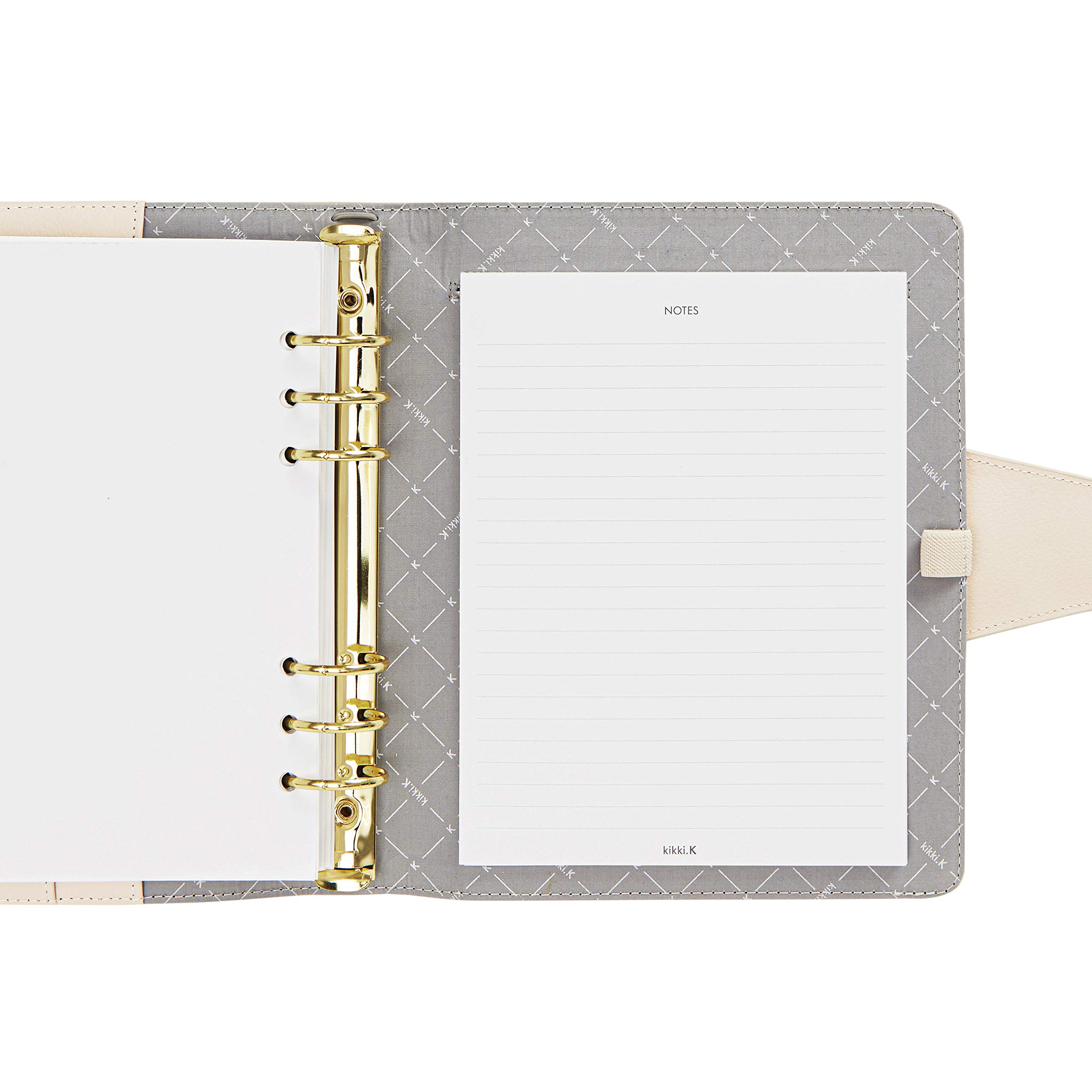 kikki.K Large Leather Personal Planner - Signature Range in Almond (11512801) | Premium Organizer for Work, School & Daily Planning | Perfect Gift for Professionals & Students
