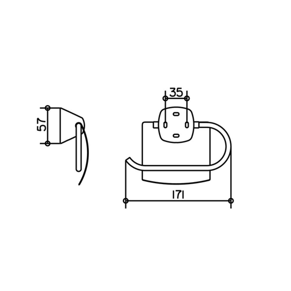 2760 City.2 Chrome Toilet Paper Holder with Lid - Modern Bathroom Tissue Dispenser for Home, Office & Restrooms - Easy Installation & Space-Saving Design