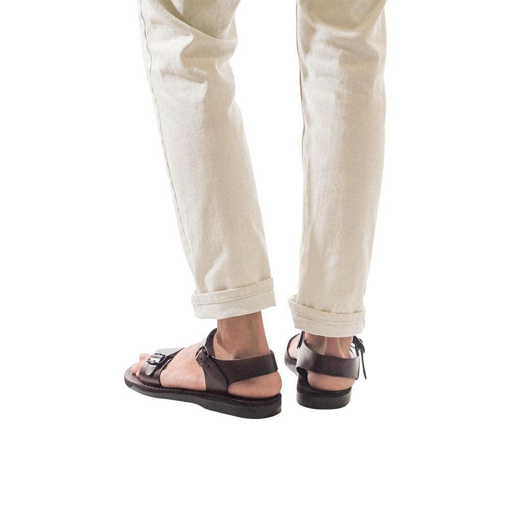 Original Leather Adjustable Buckle Sandals for Men - Comfortable & Stylish Summer Footwear for Beach, Travel & Casual Outings