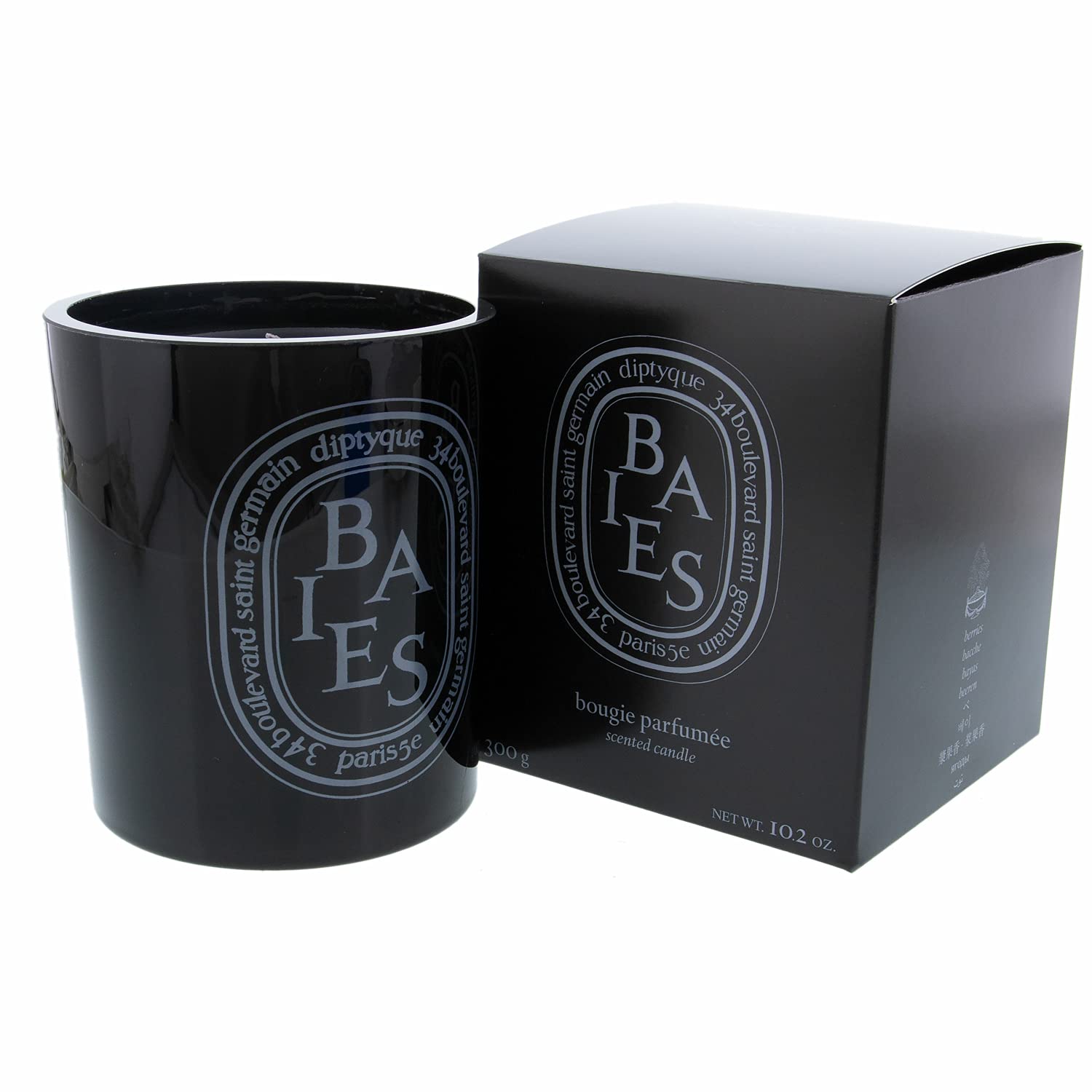 Diptyque Black Baies Scented Candle - 10.2 oz Luxury Home Fragrance with Floral & Berry Notes - Perfect for Relaxation, Spa Nights & Romantic Ambiance