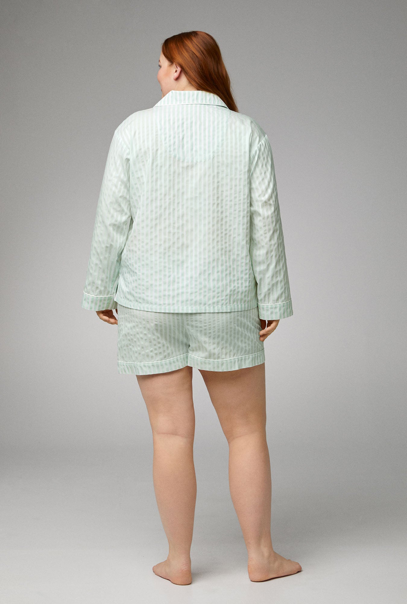 Premium 3D Stripe Long Sleeve Cotton Sateen Pajama Set - Soft Woven Sleepwear for Women - Perfect for Cozy Nights, Lounge Wear & Gift Giving
