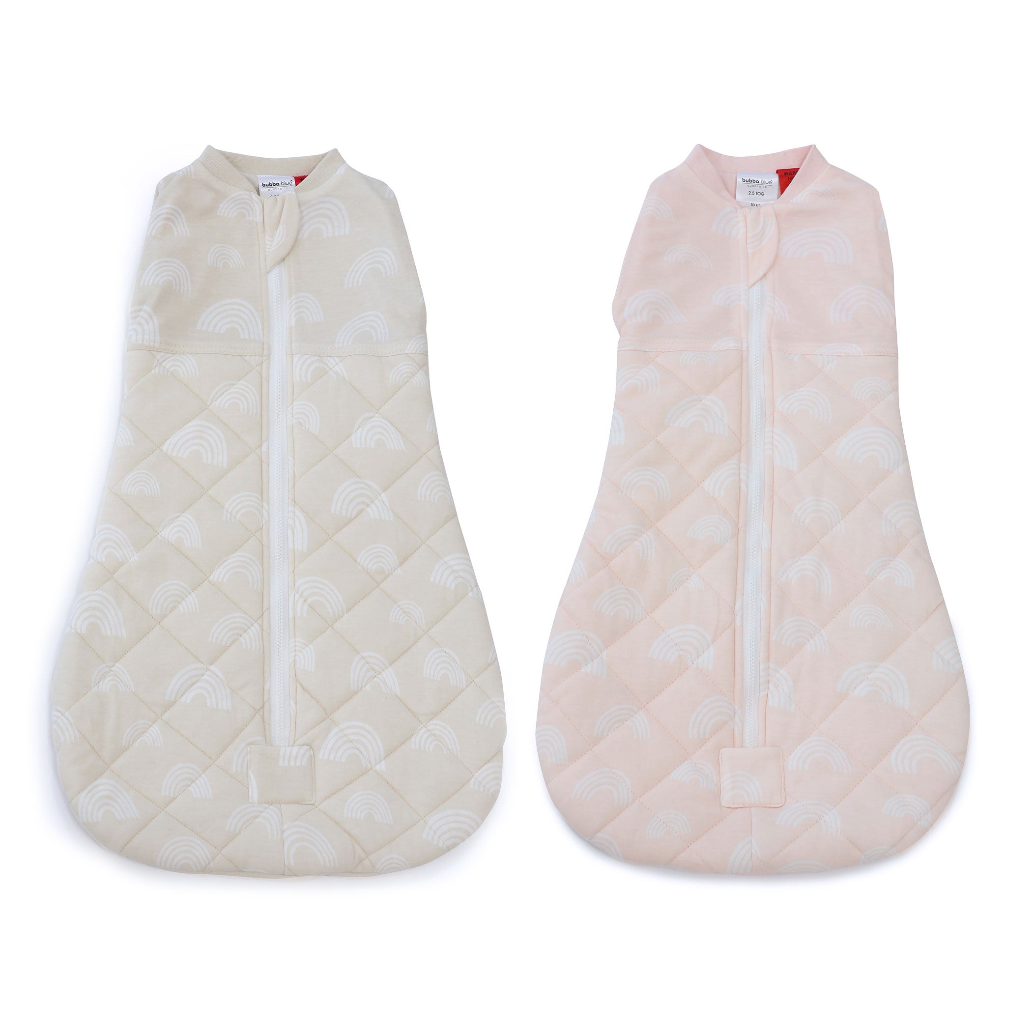 2-Pack Nordic Style 2.5 TOG Baby Swaddle Sleep Sacks - Breathable Cotton Sleeping Bags for Newborn to 9 Months (0-3M & 3-9M) - Perfect for Nursery, Daycare & Travel