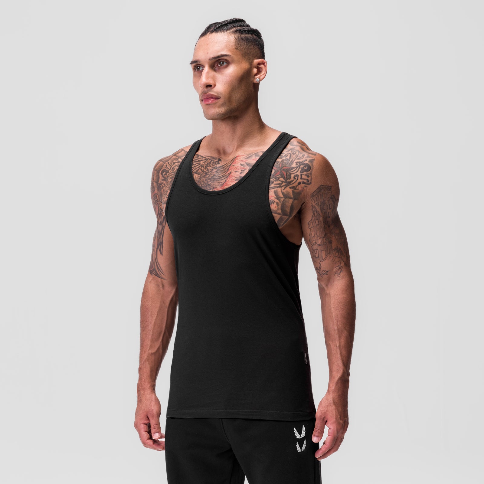 CottonPlus™ Standard Slim Tank Top for Women - Soft Breathable Black Cotton Shirt for Casual Wear, Gym, and Layering