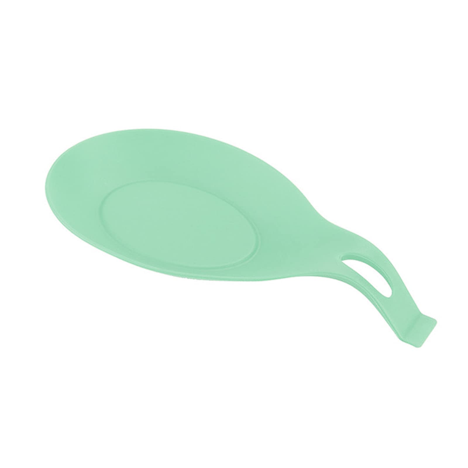 Heat Resistant Silicone Spoon Rest Holder for Kitchen Utensils - Spatula, Ladle, Whisk, Knife & Tongs Organizer - Light Green Countertop Stove Top Accessory for Cooking & Baking