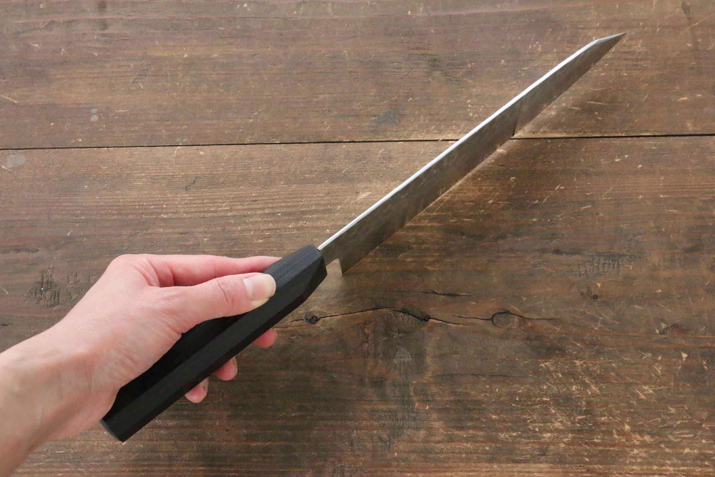 Premium Jikko VG10 17-Layer Damascus Gyuto Chef Knife 200mm - Japanese High-Carbon Stainless Steel Blade with Ebony Wood Handle - Perfect for Sushi, Meat Cutting & Professional Kitchen Use