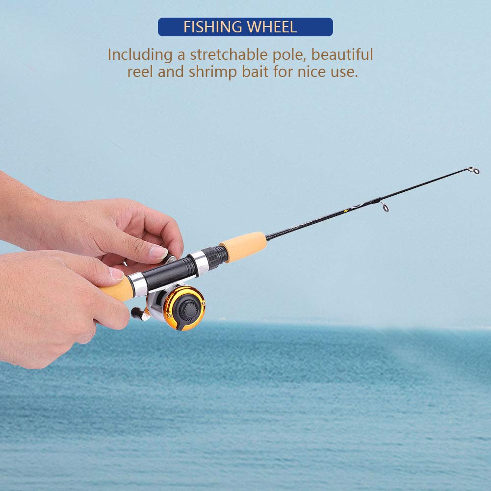 Premium Golden Ice Fishing Reel - Heavy Duty Trolling Wheel with Wire for Winter Ice Fishing | Ideal for Ice Anglers & Cold Weather Fishing Adventures