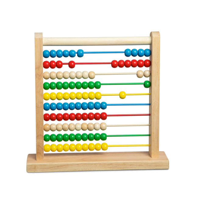 Melissa & Doug Classic Wooden Abacus - Educational Counting Toy for Kids, Math Learning Tool for Preschool & Kindergarten - Perfect for Home & Classroom Use