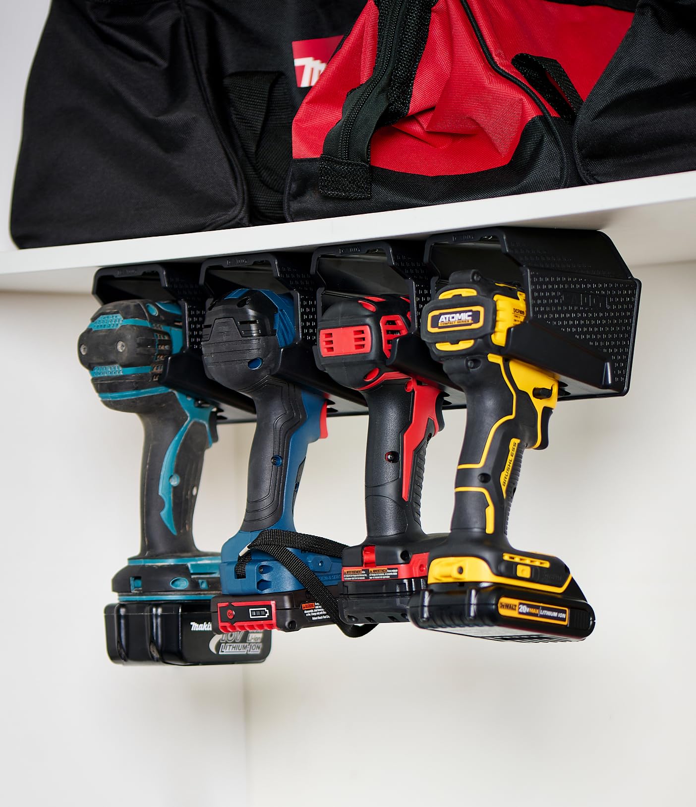 Universal Power Tool Holder & Impact Holster - Heavy Duty 2-Pack Drill Caddy for Garage, Workshop & Job Site - Fits Most Cordless Drills & Tools - Perfect for DIY, Construction & Home Organization