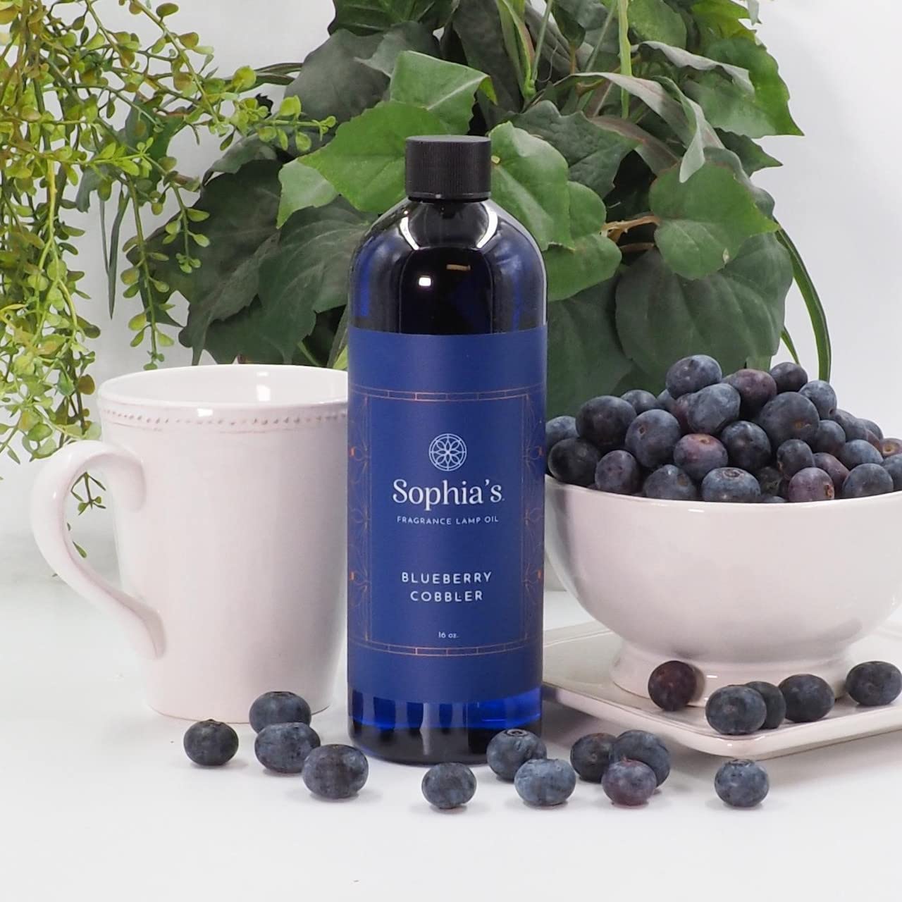 Sophia's Blueberry Cobbler Fragrance Lamp Oil Refills - 16oz Catalytic Scented Oil for Effusion & Redolere Lamps | Made in USA | Perfect for Home Aromatherapy, Relaxation & Creating Cozy Atmosphere