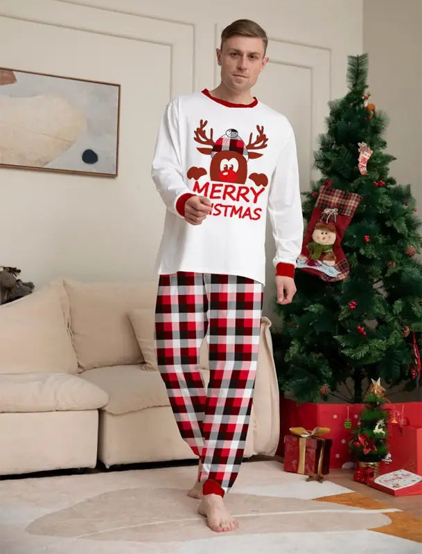 Christmas Family Matching Loungewear Pajamas Set - Cozy Holiday PJS for Women, Men & Kids - Festive Sleepwear for Family Photos & Christmas Morning