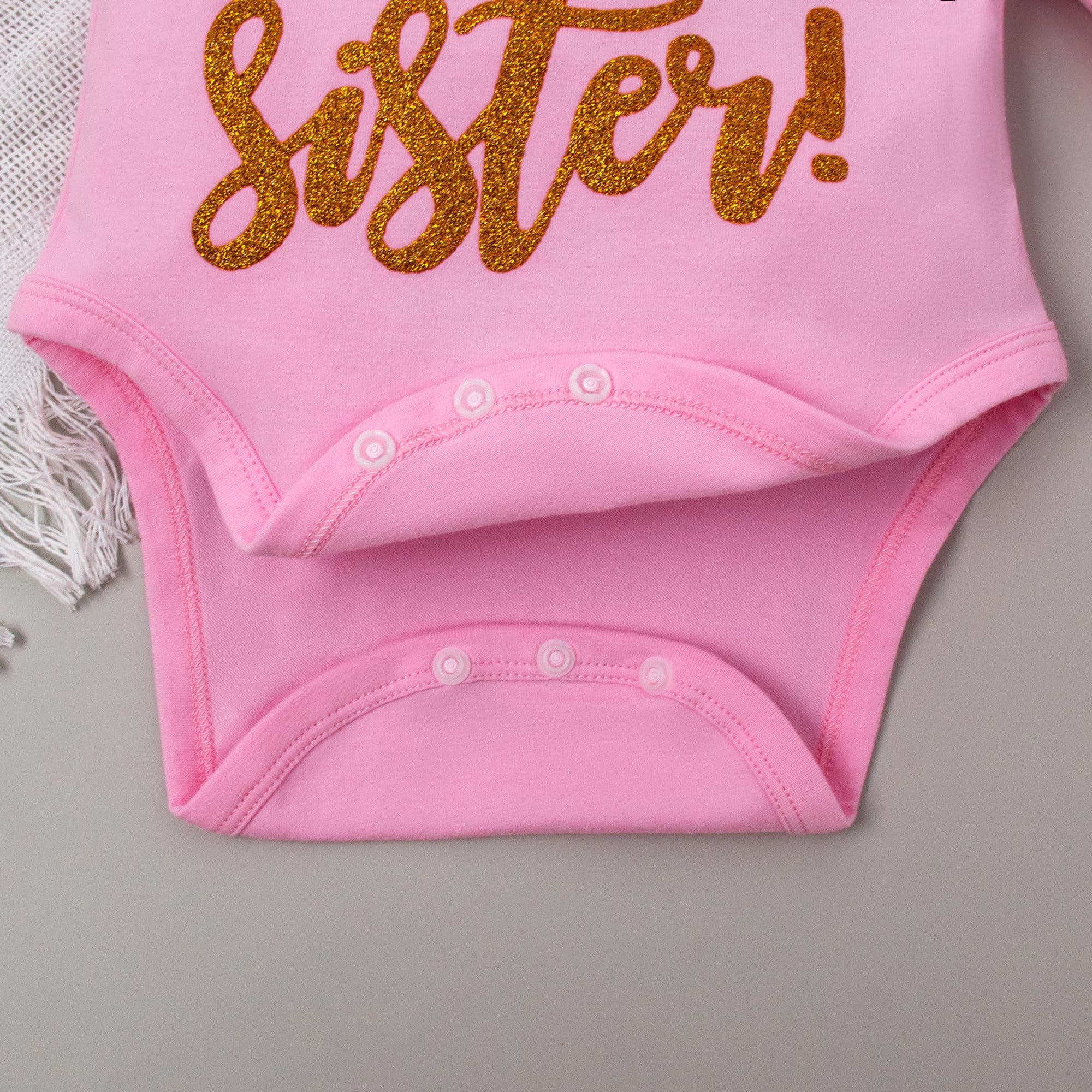 LYSMuch Big Sister T-Shirt for Toddler Girls - Perfect for Sibling Announcement