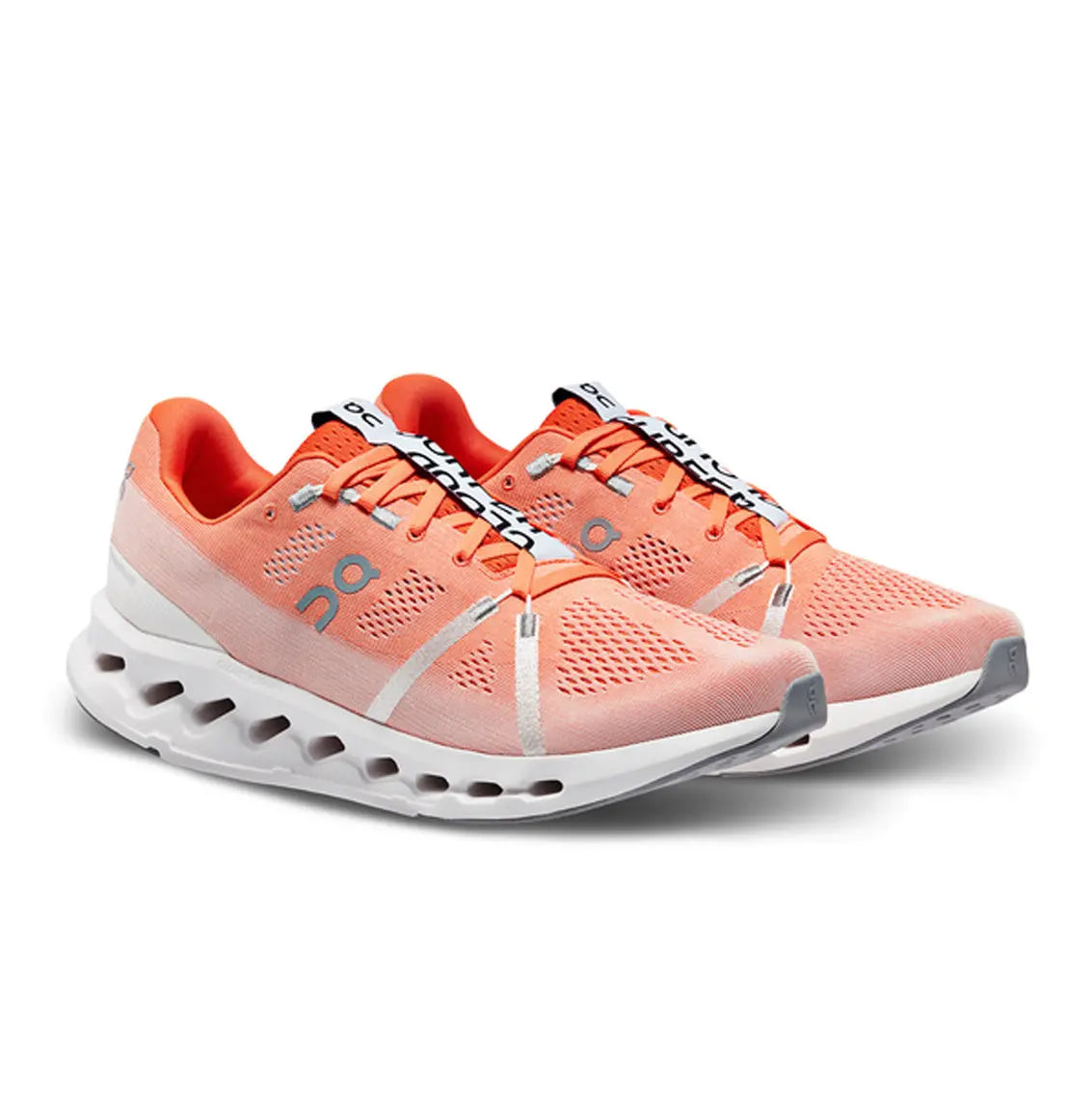 Men's On Running Cloudsurfer 7 Running Shoes - Flame/White Color | Lightweight Cushioned Sneakers for Jogging, Gym Workouts & Daily Wear