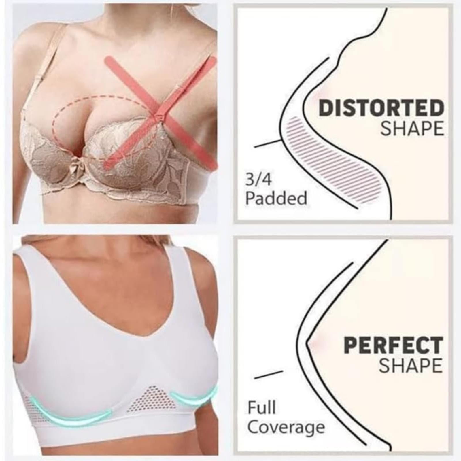 High Impact Racerback Sports Bras for Women - Padded Seamless Yoga & Gym Workout Bras - Plus Size Support for Running, HIIT, CrossFit & Fitness Training