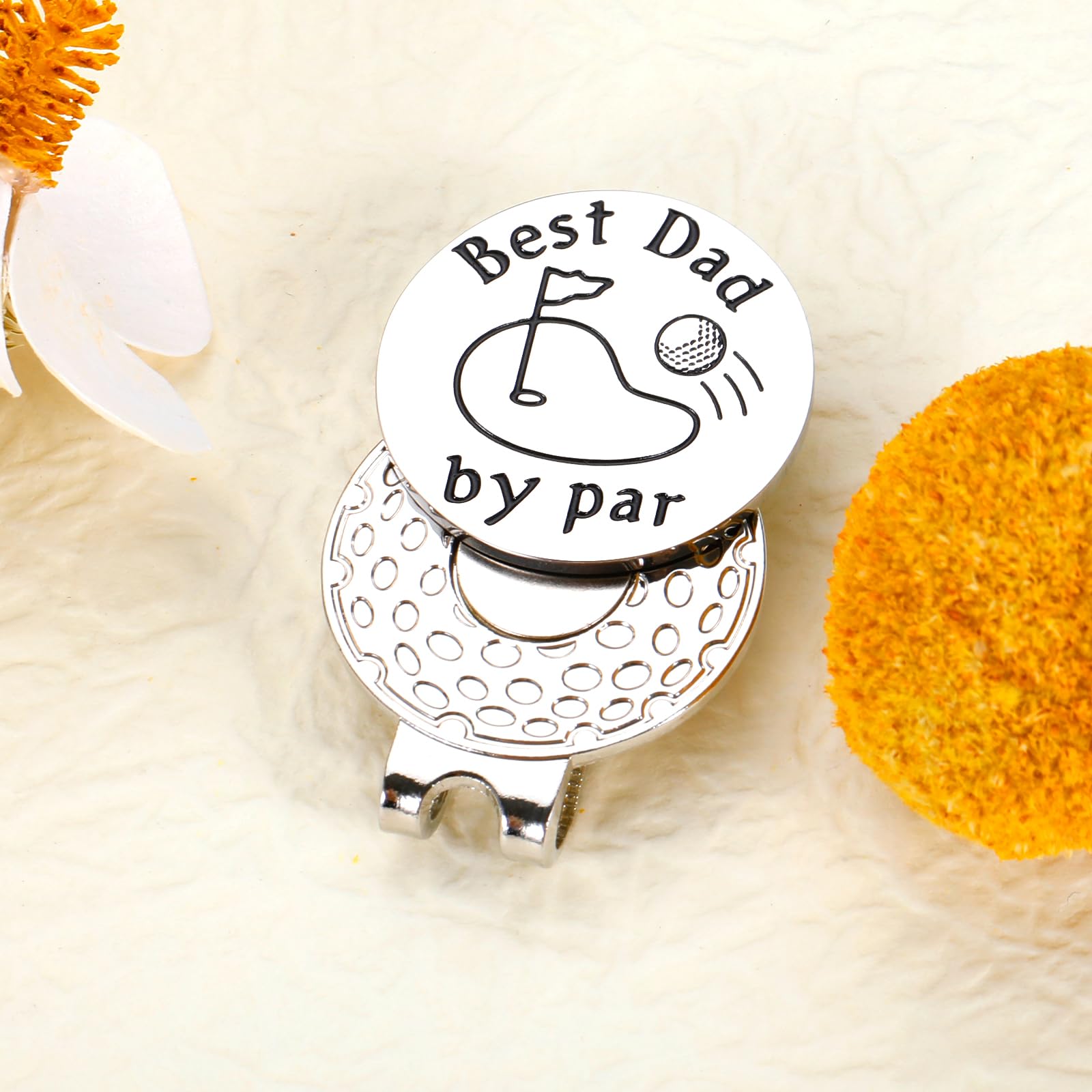Valentine's Day & Birthday Gifts for Dad - Golf Ball Marker & Hat Clip Set | Unique Father's Day Presents from Daughter/Son/Wife | Golf Accessories for Men & New Dads | Perfect for Golf Courses, Father's Day Celebrations & Special Occasions