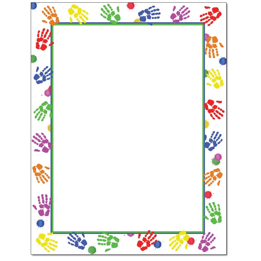 Premium Handprints Letterhead Paper - 100 Sheets for Laser & Inkjet Printers - Perfect for Business Stationery, Office Documents & Professional Correspondence