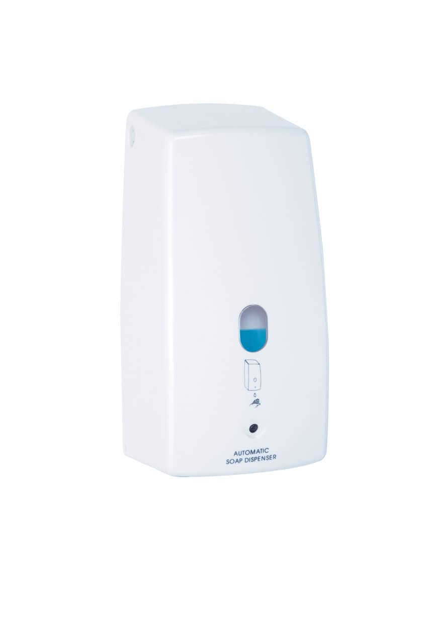 Automatic Infrared Liquid Soap Dispenser - Touchless Hand Soap Dispenser, 10.5 x 11 x 22.5 cm, White for Bathroom, Kitchen & Office Hygiene