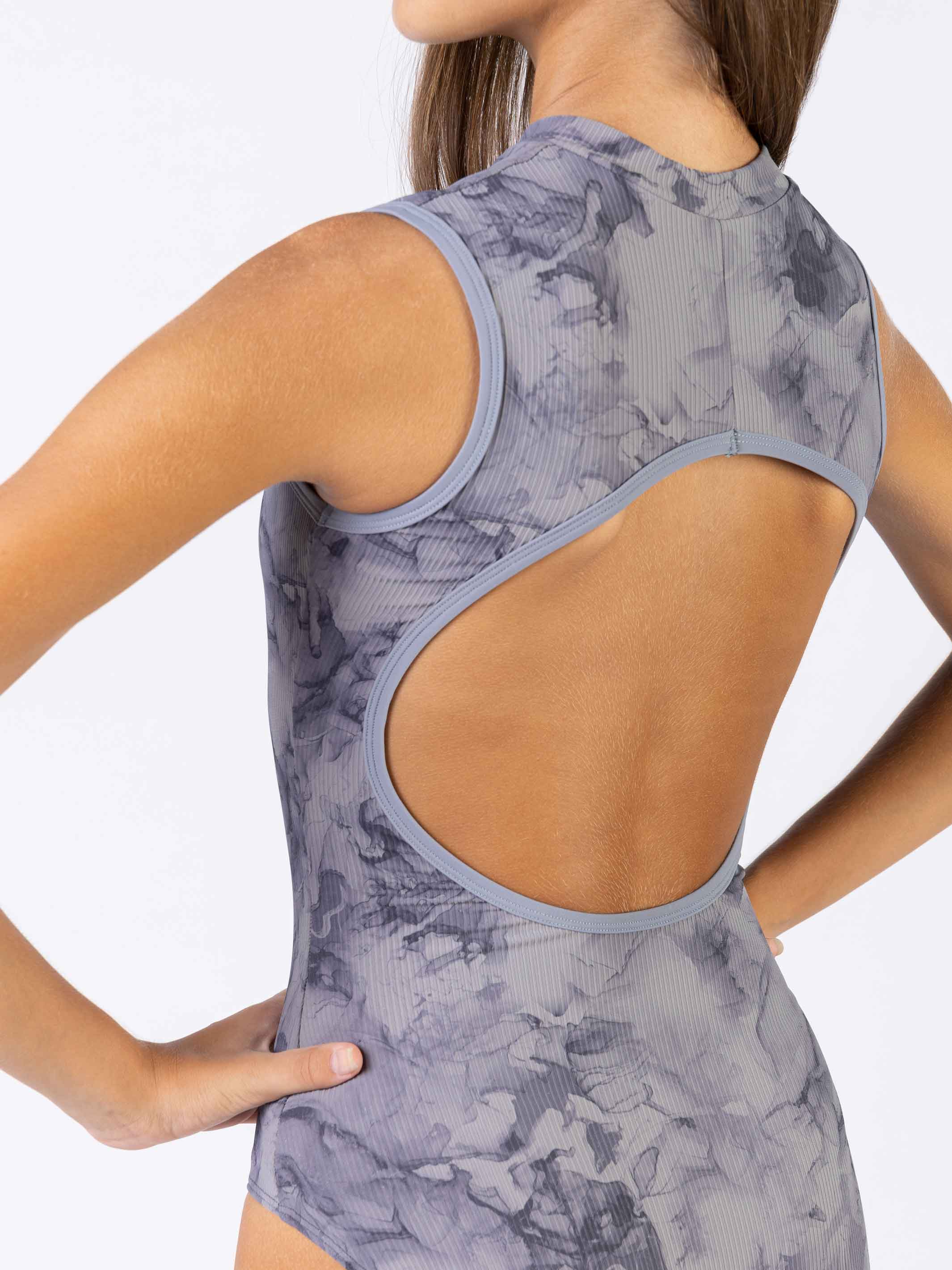 Aura Printed Leotard for Women - Stretchy Ballet Dance Leotard with Floral Design - Perfect for Ballet, Gymnastics, Yoga & Performance
