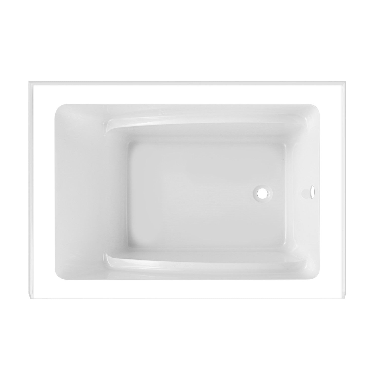 Aqua Eden VTAM4836R22T 48 Inch Acrylic Rectangular 3-Wall Alcove Bathtub - Right Hand Drain, Glossy White - Perfect for Modern Bathrooms & Spa-Like Retreats