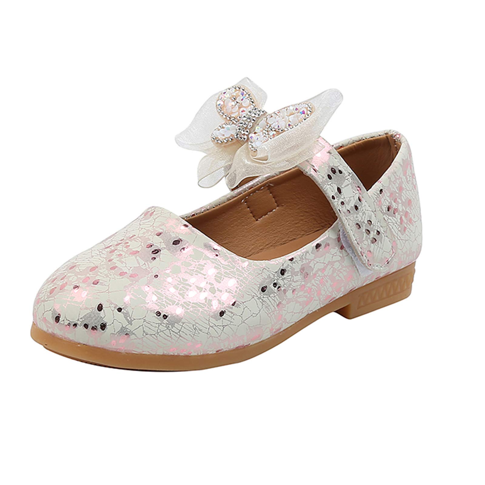 Gaoqi Baby Light Up Shoes for Girls - Crystal Butterfly Princess Toddler Shoes for Parties & Play