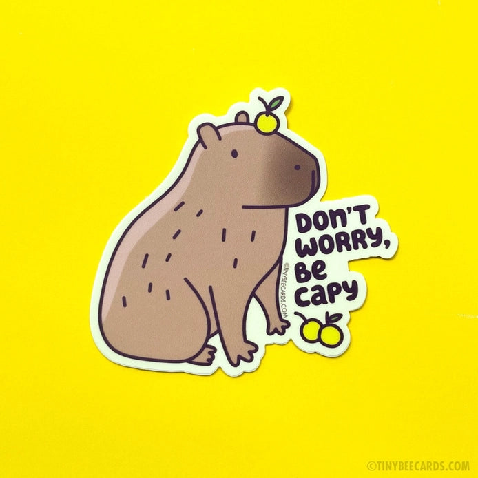 Capybara Vinyl Sticker - Waterproof & Durable Decal for Laptops, Water Bottles & DIY Crafts - Cute Animal Stickers for Scrapbooking & Journaling