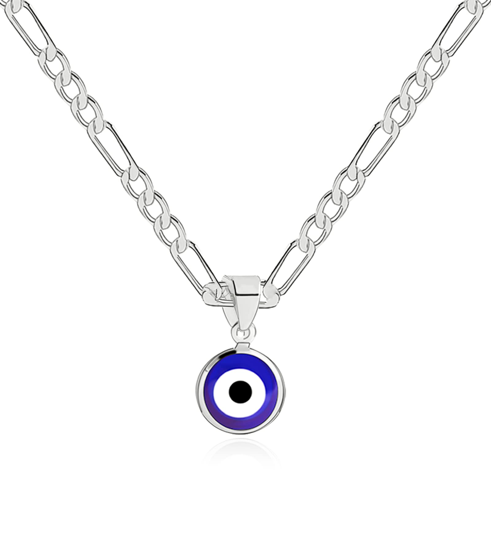 Evil Eye Necklace for Women & Men - Turkish Protection Jewelry with Gold Plated Chain, Colorful Triple Layered Evil Eye Design - Perfect for Spiritual Protection, Fashion Accessory & Gift Giving (Birthday, Anniversary, Graduation)