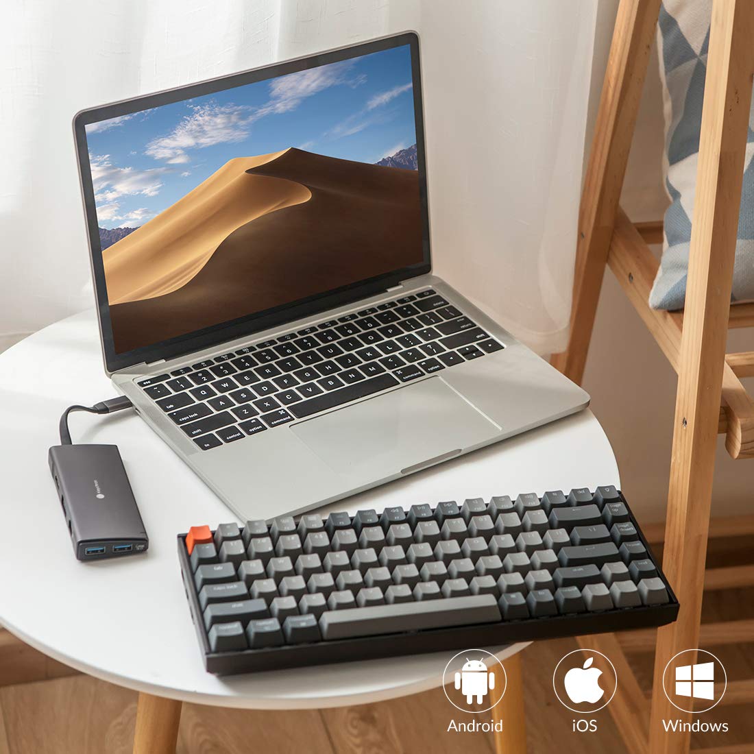 Keychron K2 75% Compact Bluetooth Wireless Mechanical Gaming Keyboard - Gateron G Pro Brown Switches, White LED Backlit, USB-C, Anti-Ghosting, N-Key Rollover, 84 Keys for Mac & Windows (Version 2) - Perfect for Office Work, Gaming, and Programming